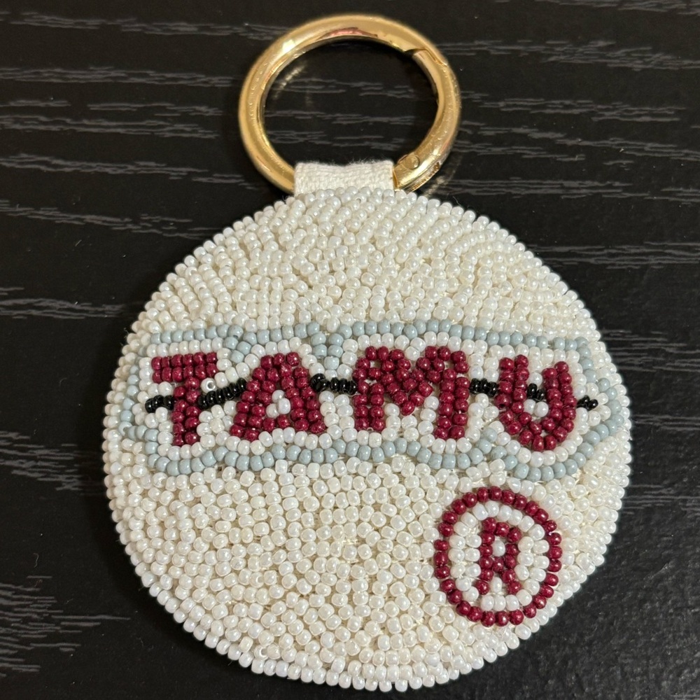NEW Texas A&M University Beaded Keychain Aggies Game Day Gifts